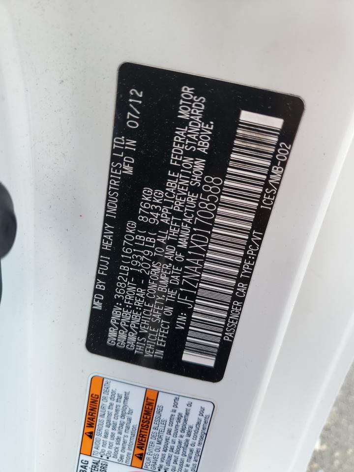 2013 Toyota Scion Fr-S VIN: JF1ZNAA1XD1708588 Lot: 82232435