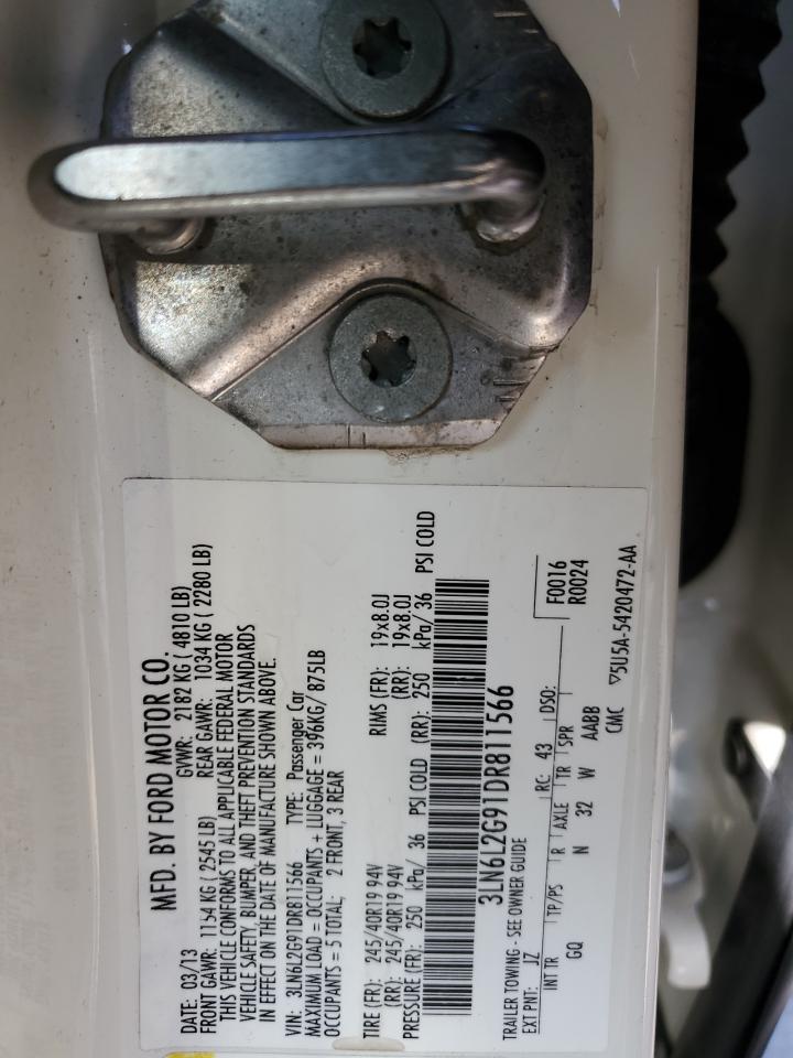 2013 Lincoln Mkz VIN: 3LN6L2G91DR811566 Lot: 90042865