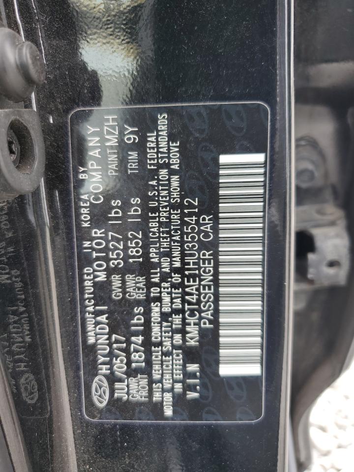 2017 Hyundai Accent Se VIN: KMHCT4AE1HU355412 Lot: 85660695