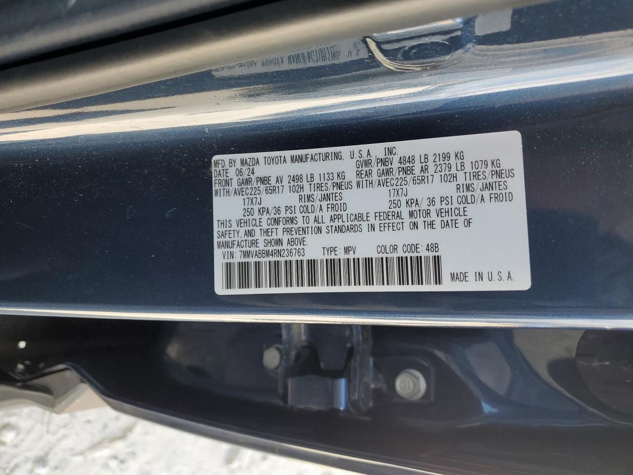 2024 Mazda Cx-50 Preferred VIN: 7MMVABBM4RN236763 Lot: 86540945