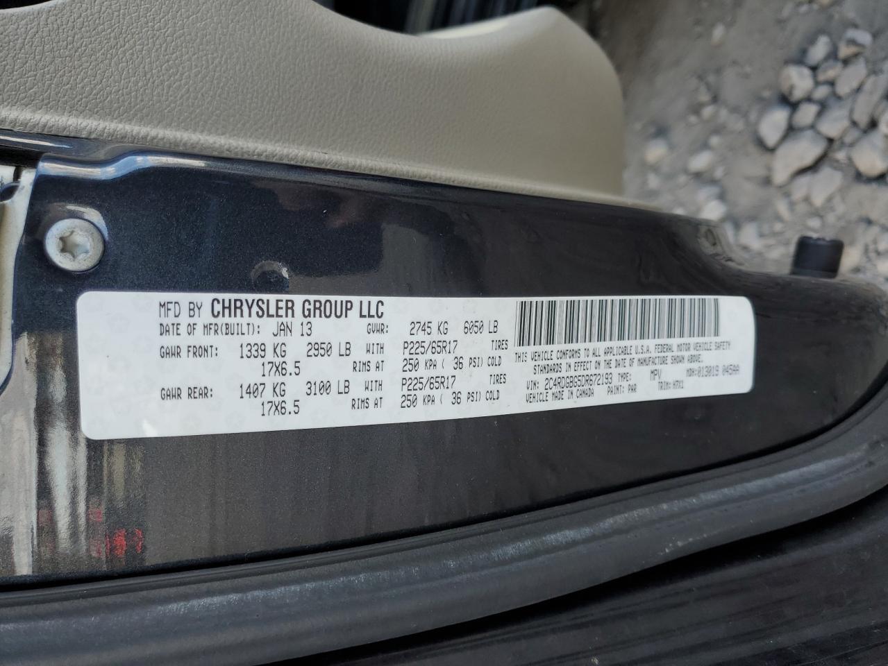 2013 Dodge Grand Caravan Se VIN: 2C4RDGBG5DR672193 Lot: 90225215