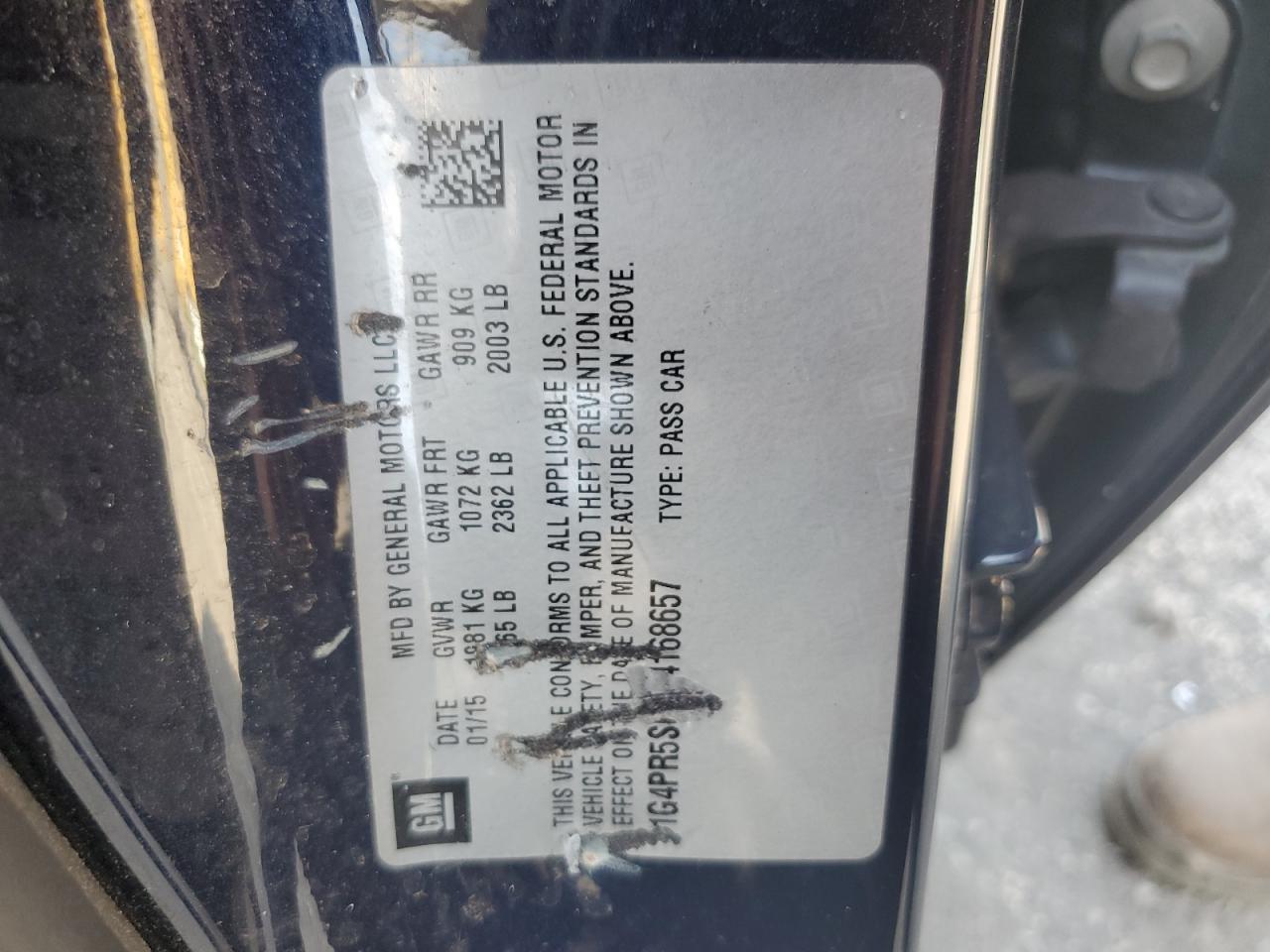 2015 Buick Verano Convenience VIN: 1G4PR5SK6F4168657 Lot: 81991155