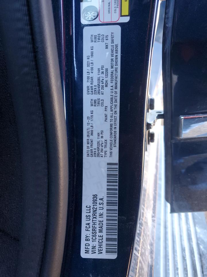 2024 Ram 1500 Limited VIN: 1C6SRFHTXRN210936 Lot: 85716355