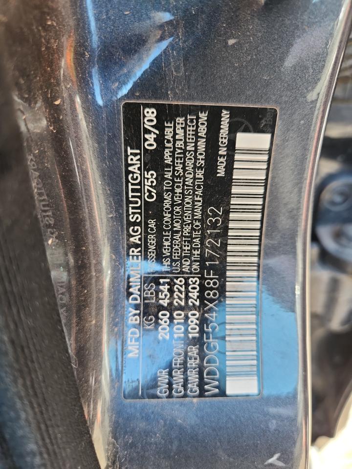 2008 Mercedes-Benz C 300 VIN: WDDGF54X88F172132 Lot: 90131685