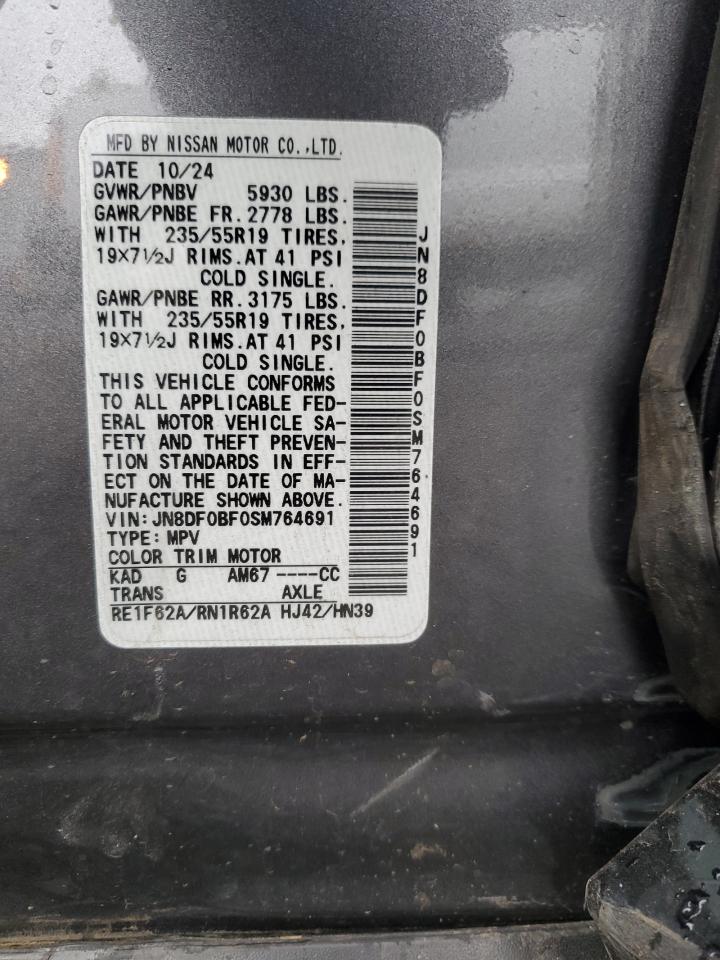 2025 Nissan Ariya Evolve+ VIN: JN8DF0BF0SM764691 Lot: 85906345