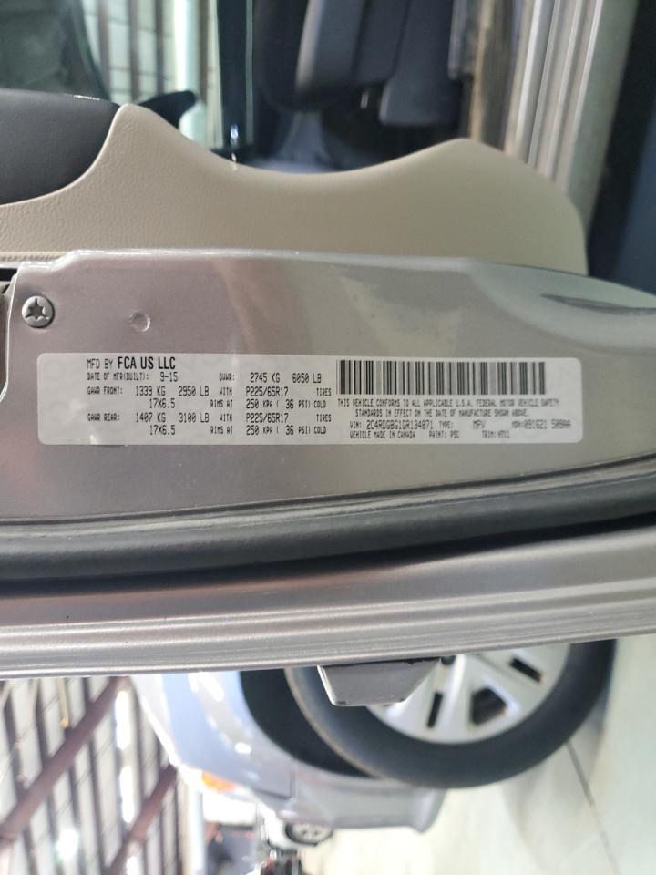 2016 Dodge Grand Caravan Se VIN: 2C4RDGBG1GR134871 Lot: 86408685