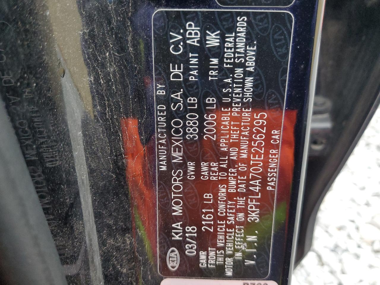 2018 Kia Forte Lx VIN: 3KPFL4A70JE256295 Lot: 82664035