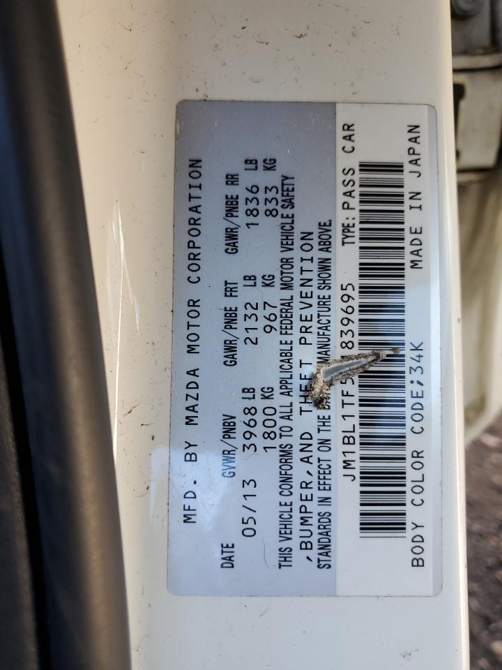 2013 Mazda 3 I VIN: JM1BL1TF5D1839695 Lot: 90477685