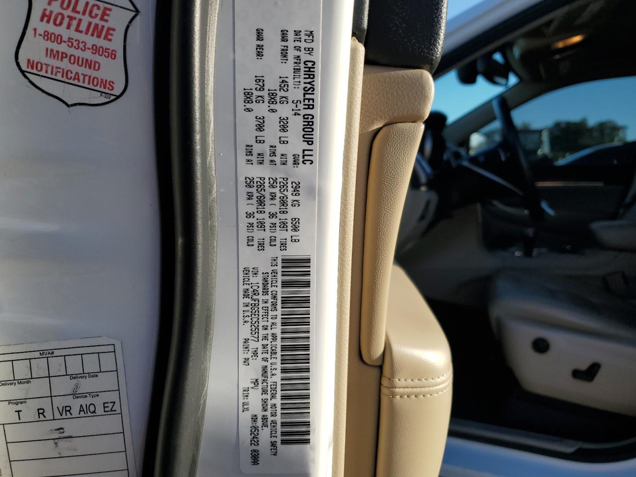 2014 Jeep Grand Cherokee Limited VIN: 1C4RJFBG5EC525577 Lot: 85594885