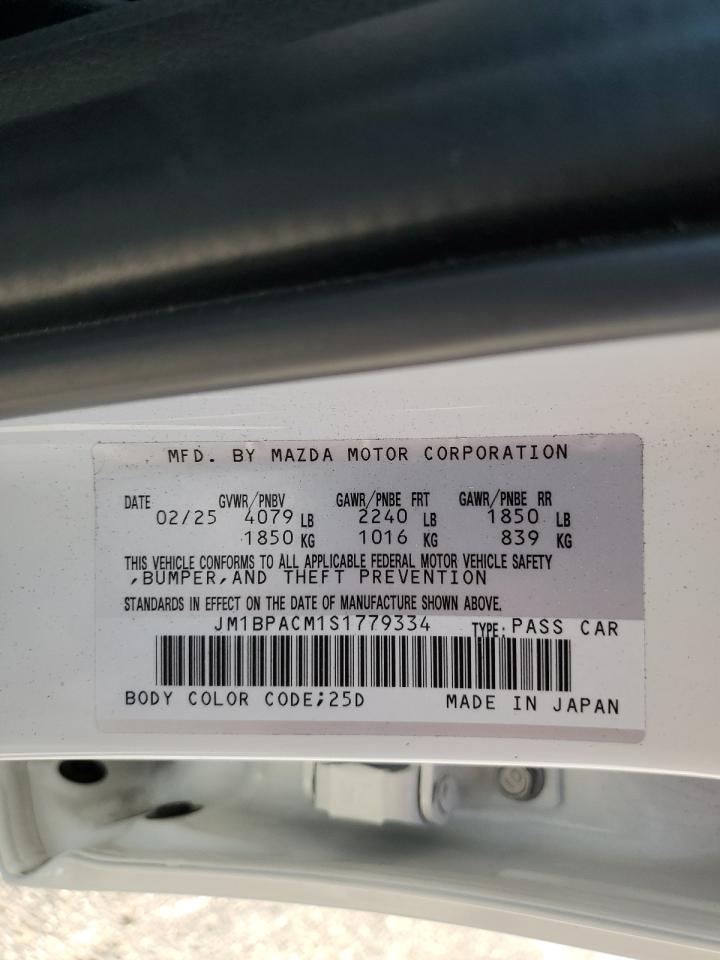 2025 Mazda 3 Preferred VIN: JM1BPACM1S1779334 Lot: 89874065