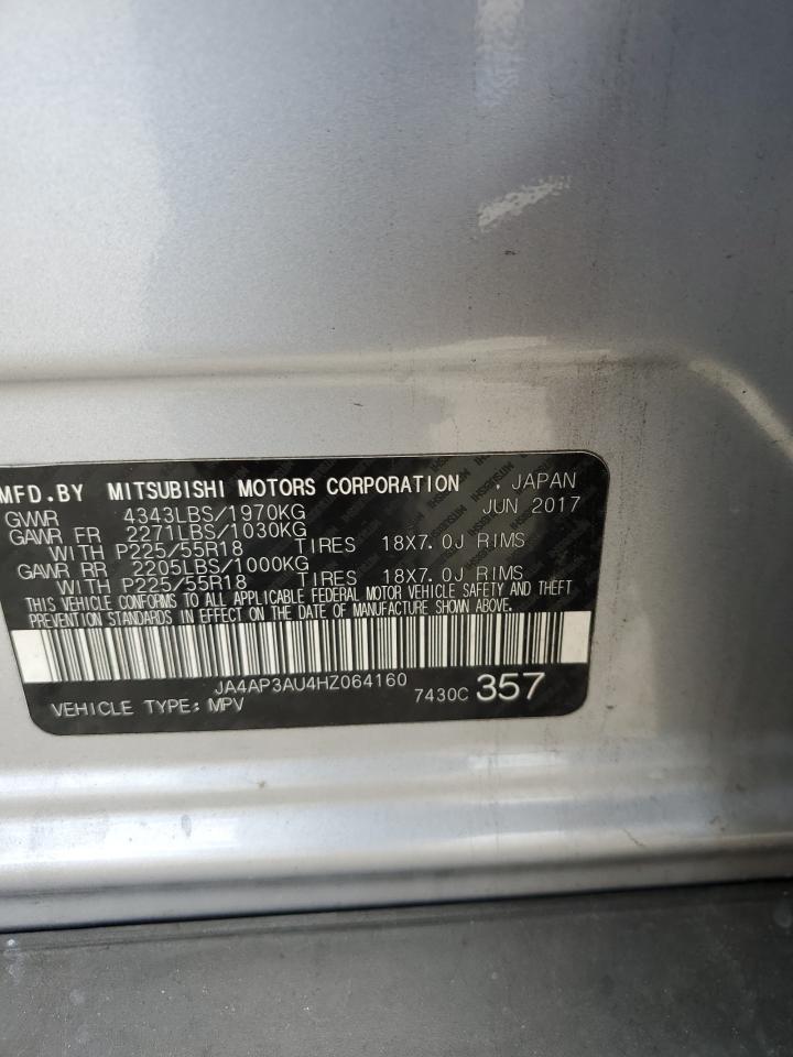 2017 Mitsubishi Outlander Sport Es VIN: JA4AP3AU4HZ064160 Lot: 84755525