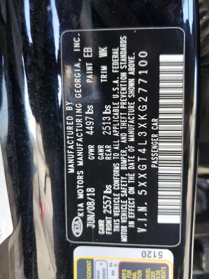 2019 Kia Optima Lx VIN: 5XXGT4L3XKG277100 Lot: 90846545