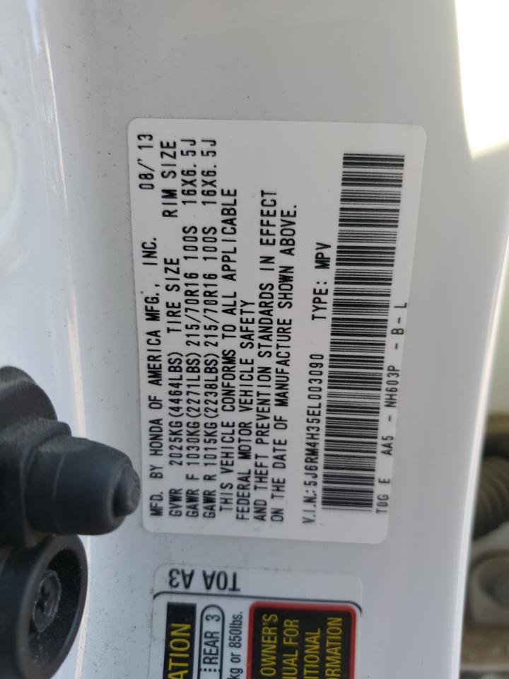 2014 Honda Cr-V Lx VIN: 5J6RM4H35EL003090 Lot: 89497125