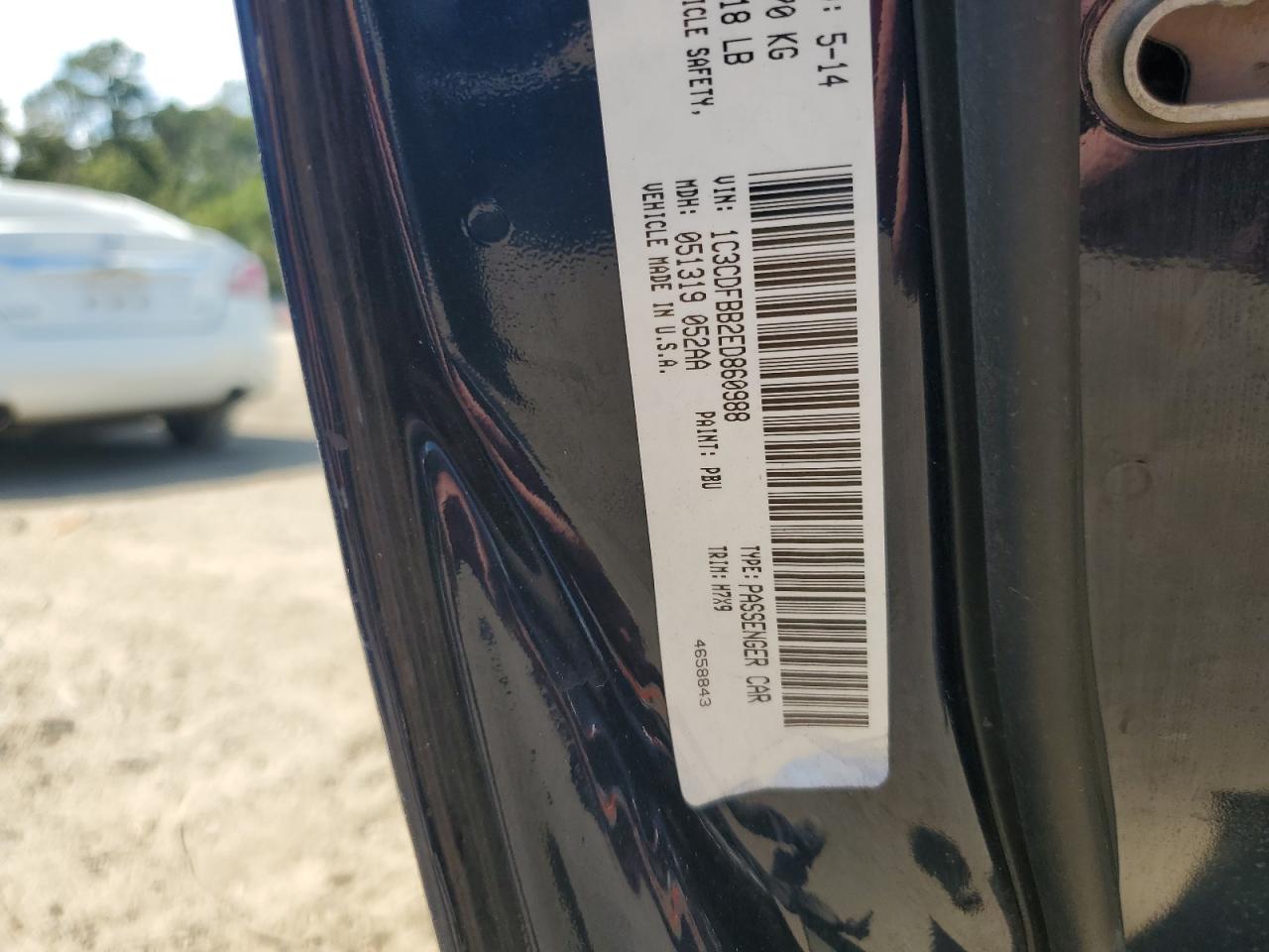 2014 Dodge Dart Sxt VIN: 1C3CDFBB2ED860988 Lot: 68775485