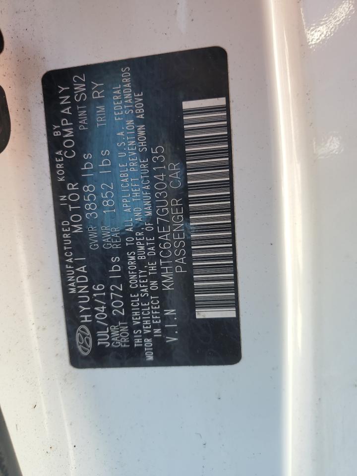 2016 Hyundai Veloster Turbo VIN: KMHTC6AE7GU304135 Lot: 80645175