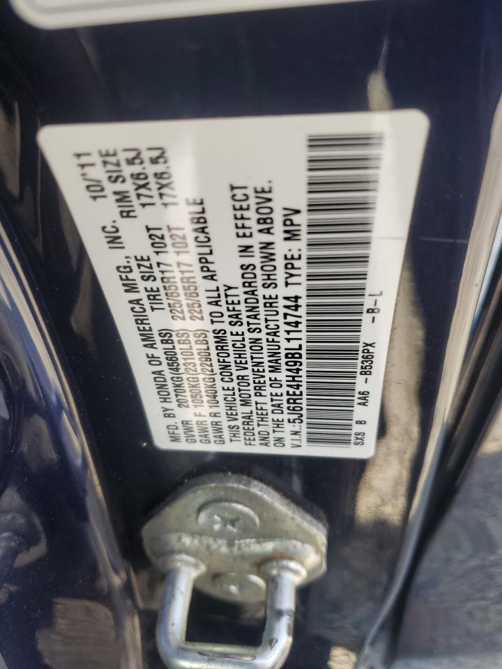 2011 Honda Cr-V Se VIN: 5J6RE4H49BL114744 Lot: 87426215