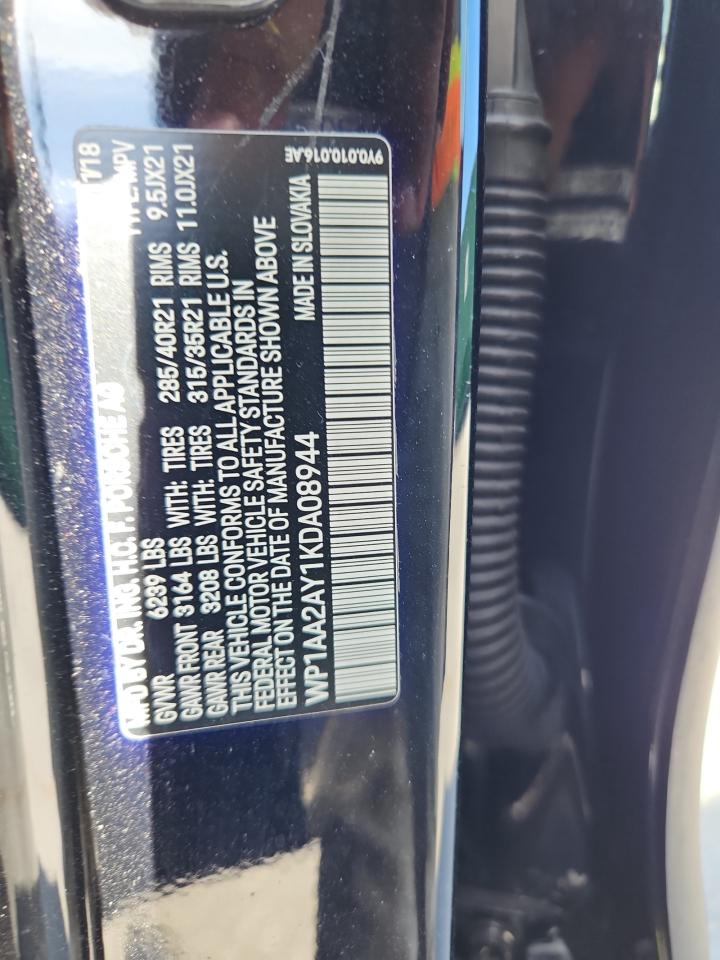 2019 Porsche Cayenne VIN: WP1AA2AY1KDA08944 Lot: 89558945