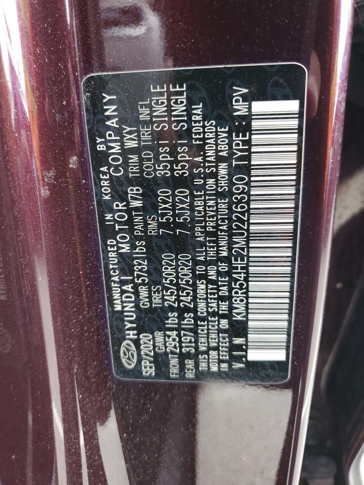 2021 Hyundai Palisade Limited VIN: KM8R54HE2MU226390 Lot: 81965945