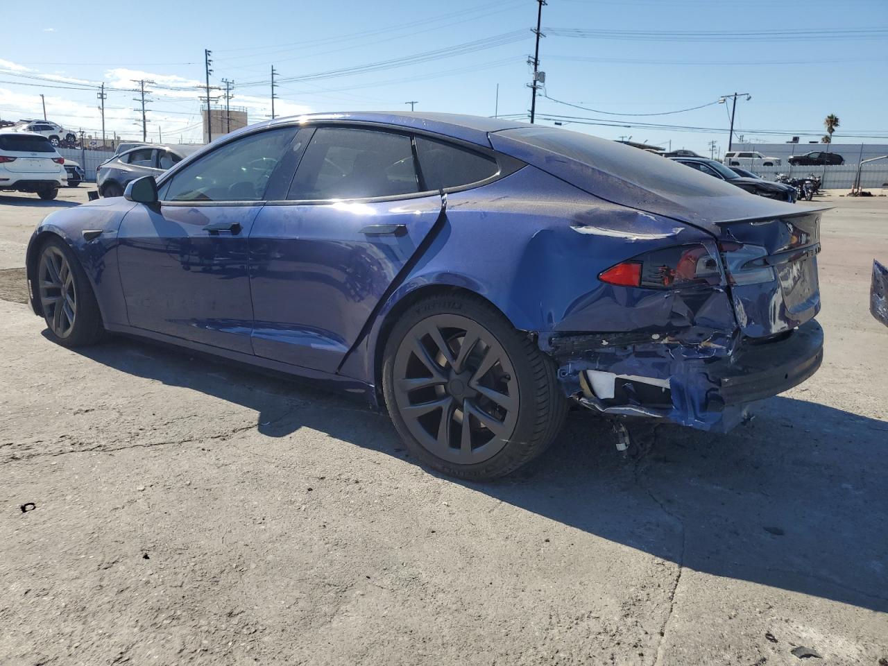 2021 Tesla Model S blue null electric 5YJSA1E69MF452352 photo #3