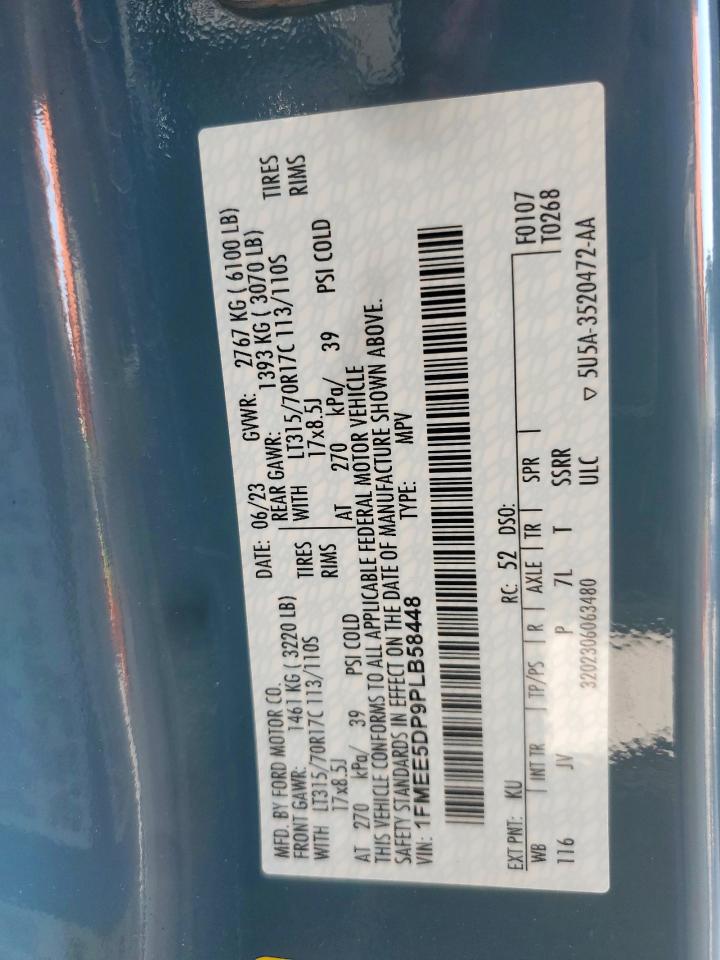 2023 Ford Bronco Base VIN: 1FMEE5DP9PLB58448 Lot: 85082115