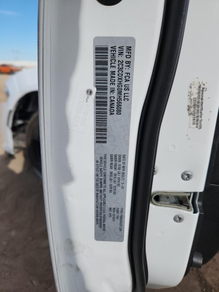 2021 Dodge Charger Gt VIN: 2C3CDXHG0MH566080 Lot: 82403885