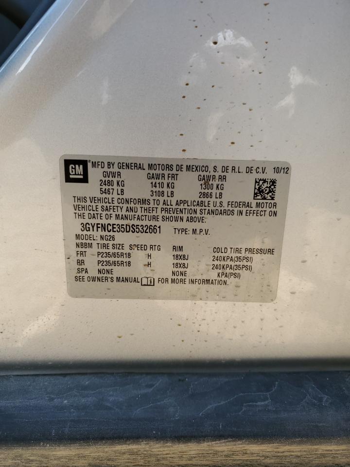 2013 Cadillac Srx Luxury Collection VIN: 3GYFNCE35DS532661 Lot: 84547505