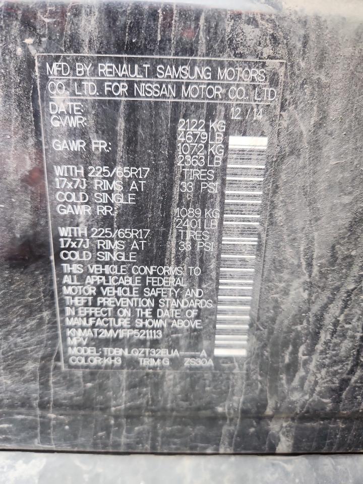 2015 Nissan Rogue S VIN: KNMAT2MV1FP521113 Lot: 89825155