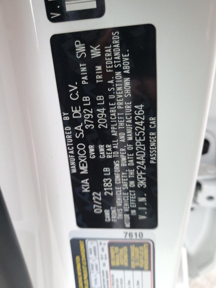 2023 Kia Forte Lx VIN: 3KPF24AD2PE524264 Lot: 82179455