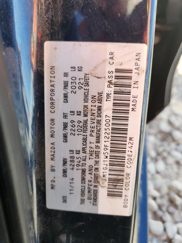 2015 Mazda 6 Grand Touring VIN: JM1GJ1W59F1225007 Lot: 84968505