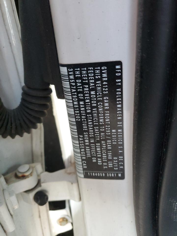 2013 Volkswagen Beetle VIN: 3VW5P7AT9DM818202 Lot: 81223705