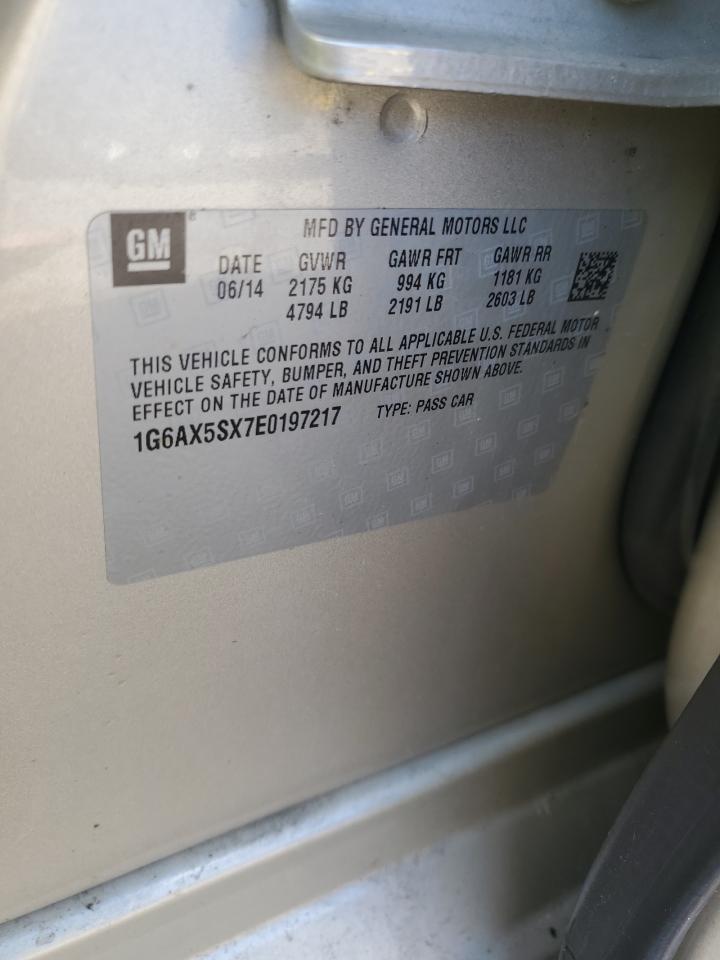 2014 Cadillac Cts Luxury Collection VIN: 1G6AX5SX7E0197217 Lot: 87353975