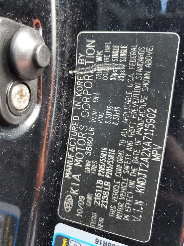 2010 Kia Soul + VIN: KNDJT2A2XA7115902 Lot: 85926455