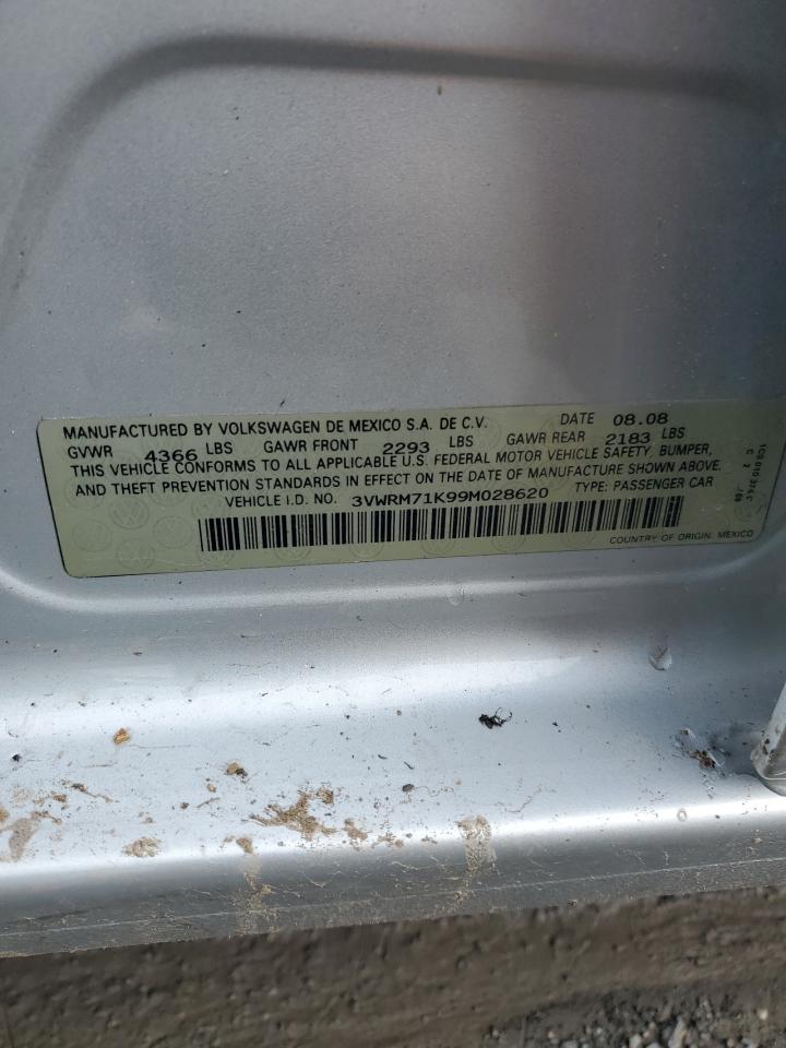 2009 Volkswagen Jetta Se VIN: 3VWRM71K99M028620 Lot: 82427195