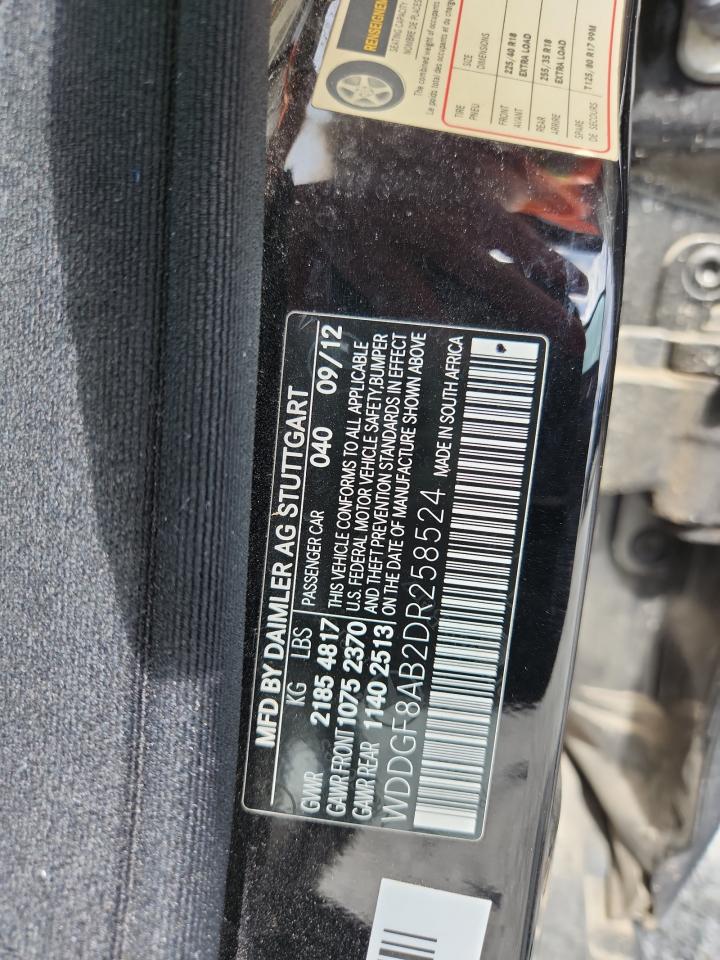 2013 Mercedes-Benz C 300 4Matic VIN: WDDGF8AB2DR258524 Lot: 85780205