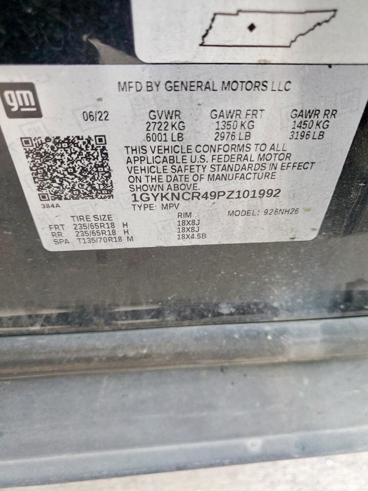 2023 Cadillac Xt5 Premium Luxury VIN: 1GYKNCR49PZ101992 Lot: 85566195