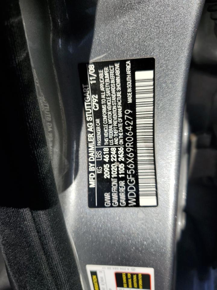 2009 Mercedes-Benz C 350 VIN: WDDGF56X69R064279 Lot: 85100945