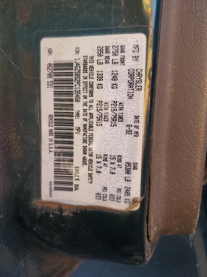 1993 Jeep Grand Cherokee Laredo VIN: 1J4GZ58S2PC135460 Lot: 85374815