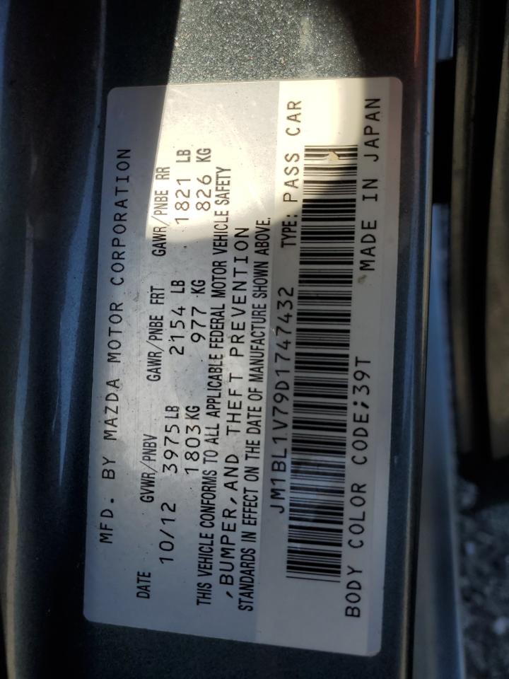 2013 Mazda 3 I VIN: JM1BL1V79D1747432 Lot: 85474865