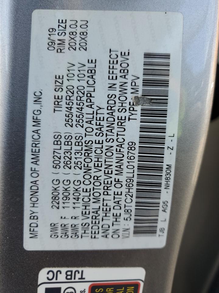 2020 Acura Rdx A-Spec VIN: 5J8TC2H69LL016789 Lot: 85804205