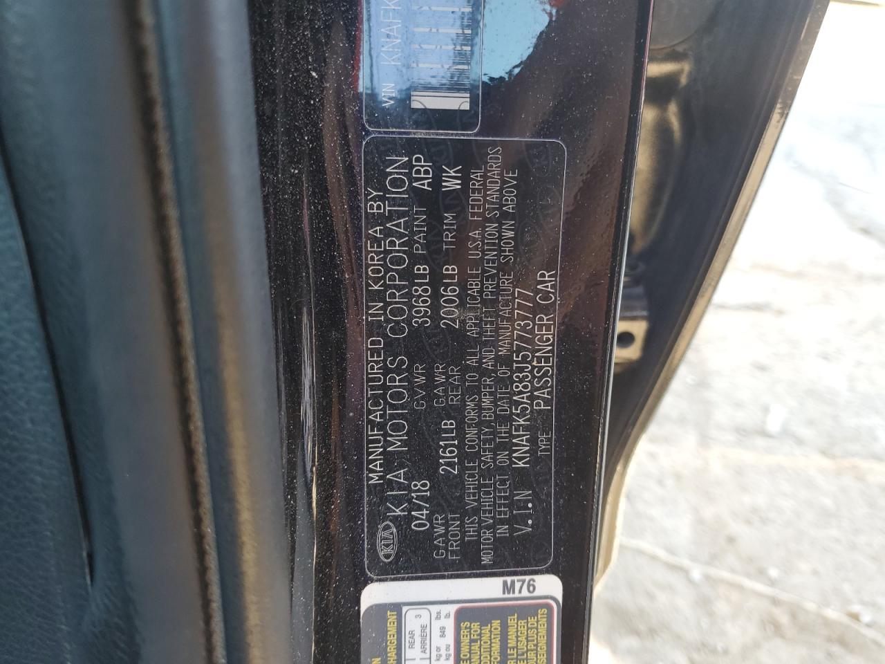 2018 Kia Forte Lx VIN: KNAFK5A83J5773777 Lot: 90226805