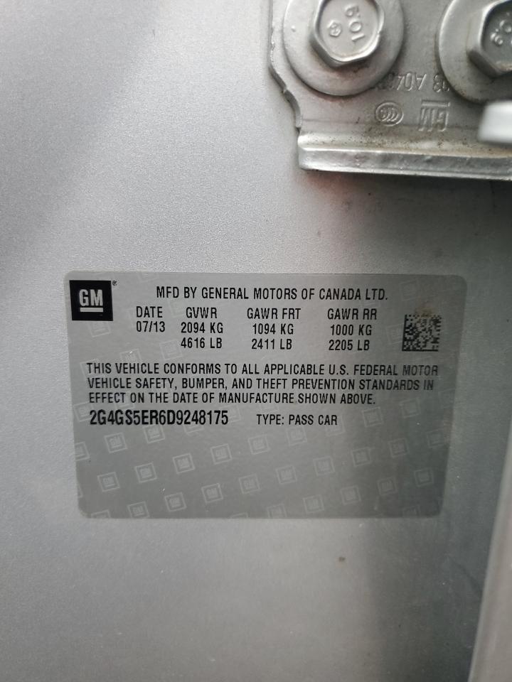 2013 Buick Regal Premium VIN: 2G4GS5ER6D9248175 Lot: 85736515