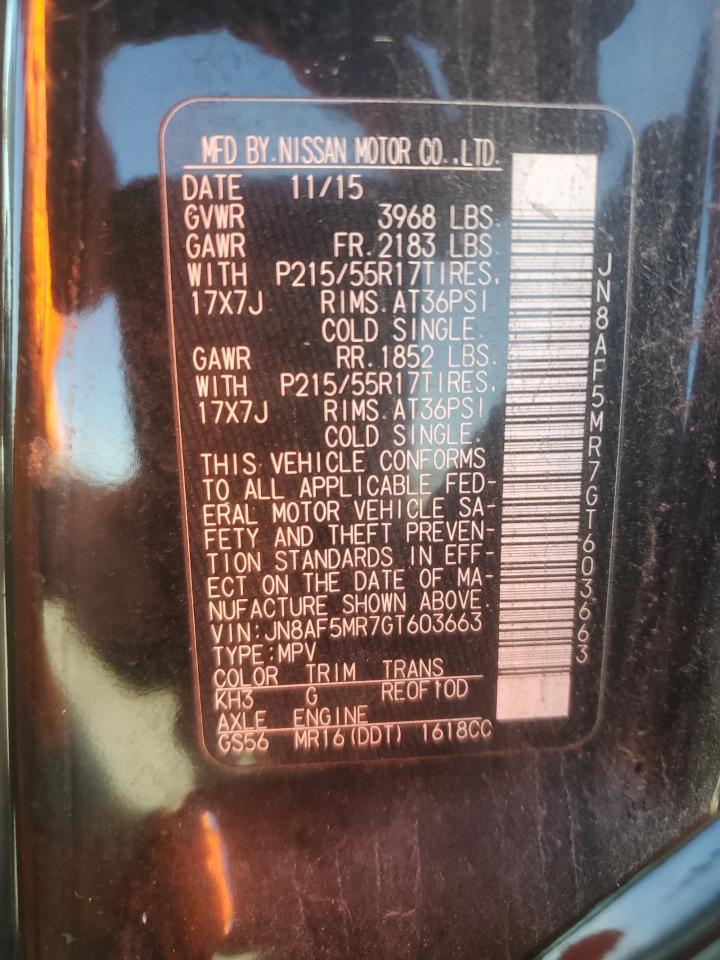 2016 Nissan Juke S VIN: JN8AF5MR7GT603663 Lot: 84602645