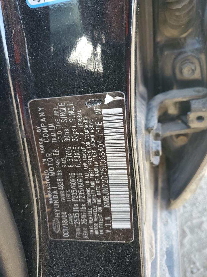 2005 Hyundai Tucson Gls VIN: KM8JN72D75U068404 Lot: 86261725