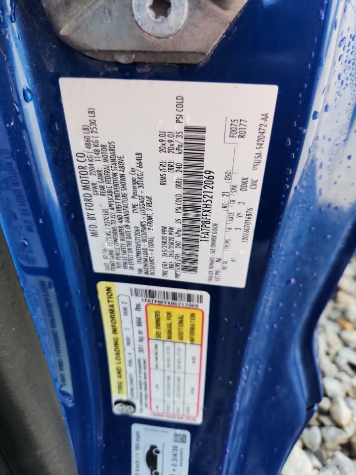 2017 Ford Mustang Gt VIN: 1FATP8FFXH5212069 Lot: 90049765