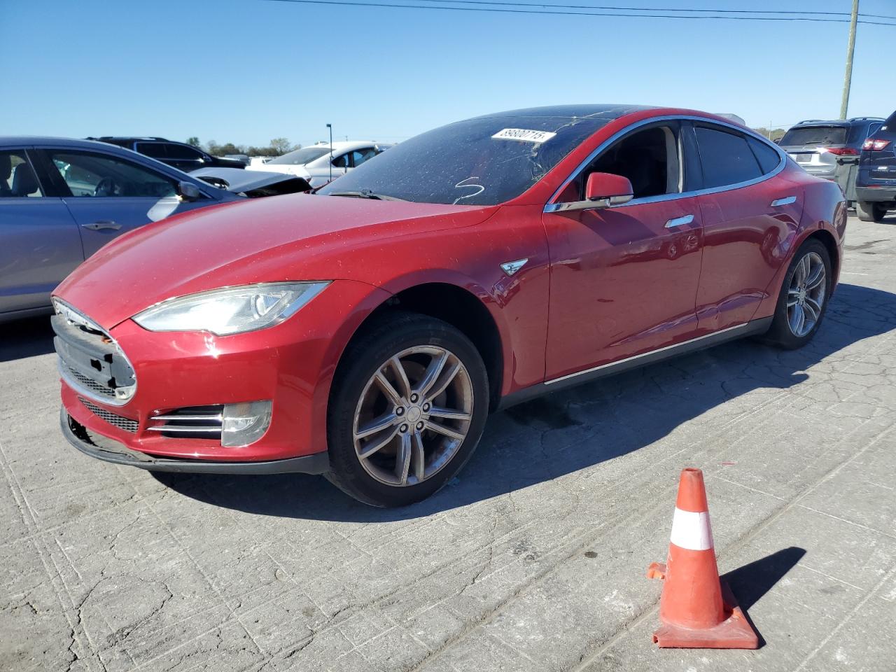 2013 Tesla Model S red  electric 5YJSA1CP7DFP09567 photo #1