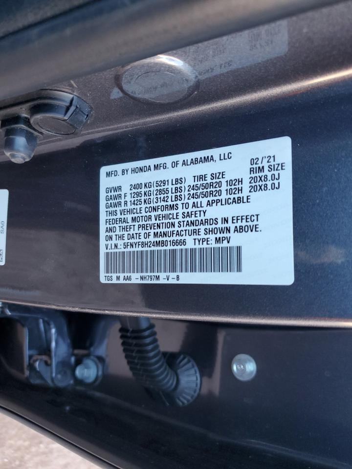 2021 Honda Passport Sport VIN: 5FNYF8H24MB016666 Lot: 81897105