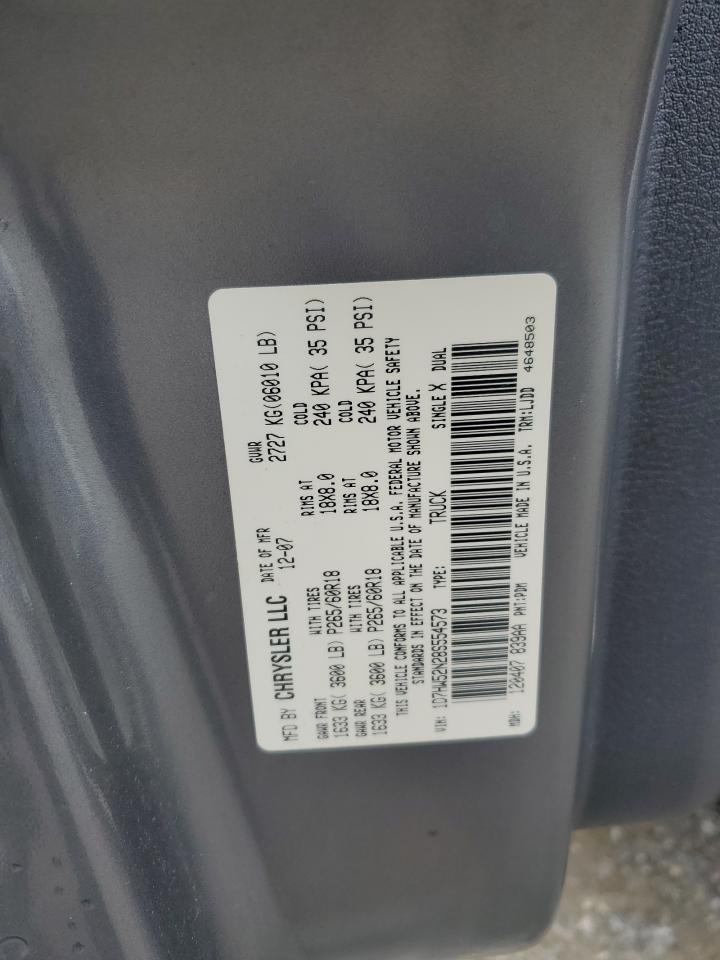 2008 Dodge Dakota Laramie VIN: 1D7HW52N28S554573 Lot: 82740415