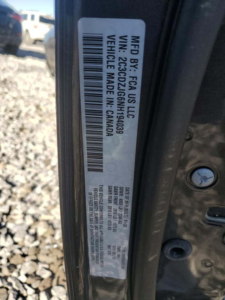 2022 Dodge Challenger Gt VIN: 2C3CDZJG6NH194039 Lot: 90832355