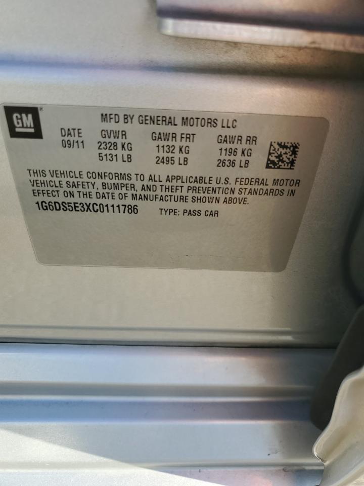 2012 Cadillac Cts Premium Collection VIN: 1G6DS5E3XC0111786 Lot: 82405835