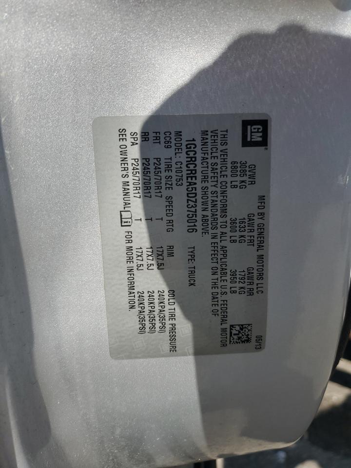 2013 Chevrolet Silverado C1500 Ls VIN: 1GCRCREA5DZ375016 Lot: 81950715